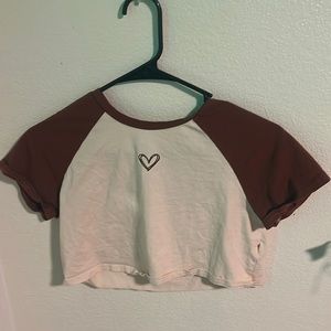 Brown SHEIN heart shirt